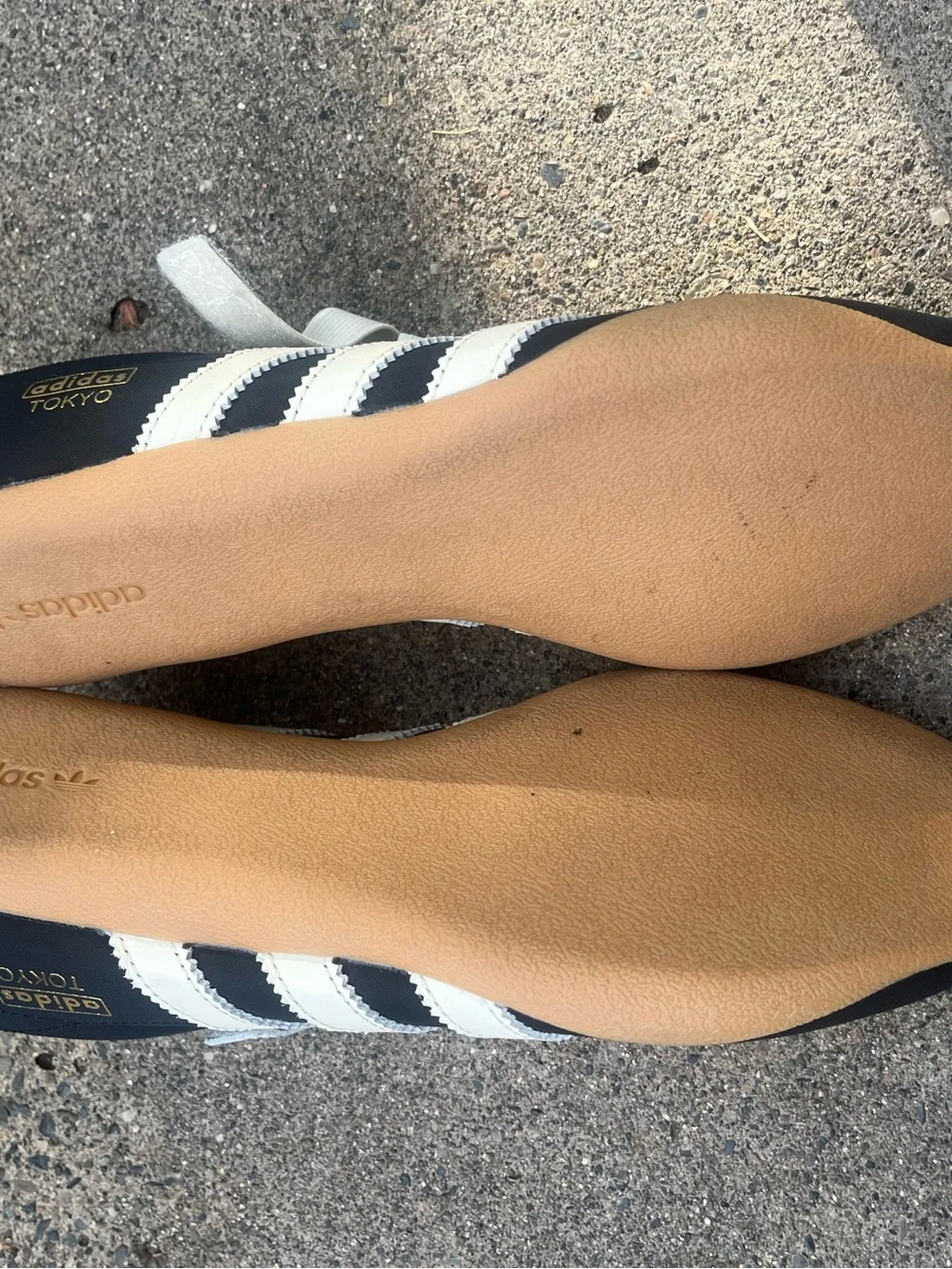 Adidas Mary Jane Ballet Flats Black White Size 11 Women